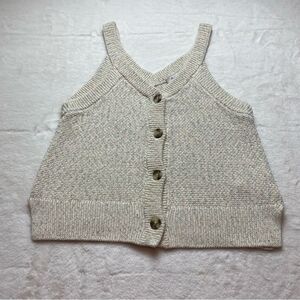 Madewell Rainbow Marlee Wakefield Button Front Sweater Tank Size Small